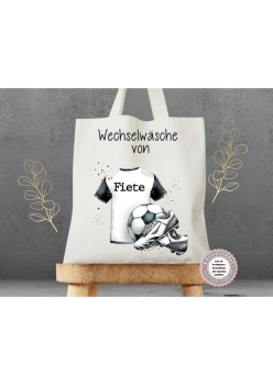 mega Tasche Fußball Trikot  Wechselwäsche WechselkleidungWunschname für KITA Geschenk Kindergarten Einschulung von Lüttentüddel®